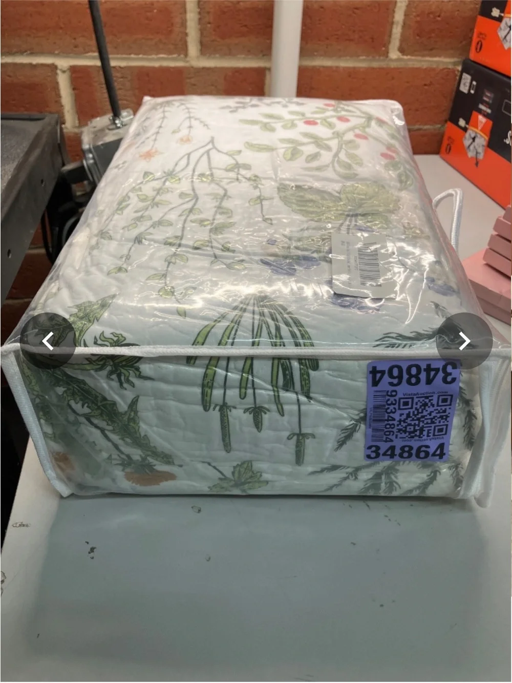 Floral Meadow Cotton Quilt Set in White and Green